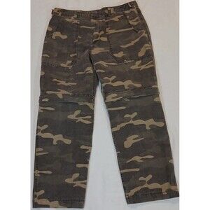 Y2K BAGGY CAMO CONVERTIBLE PANTS MENS 34 SKATER GRUNGE